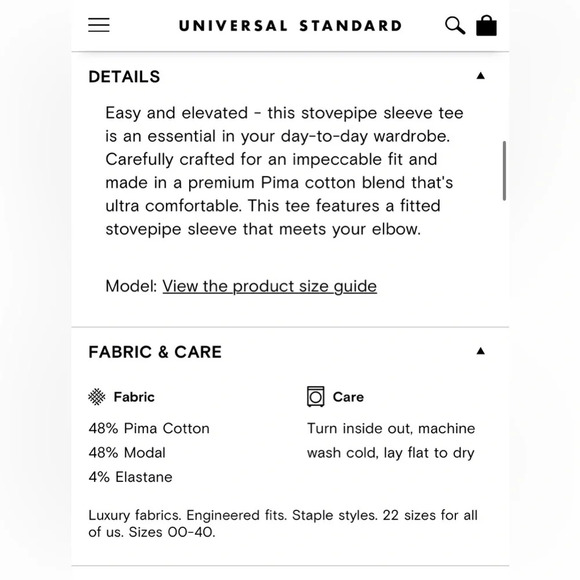 UNIVERSAL STANDARD Maia Stovepipe Sleeve Tee in Red - Picture 7 of 7